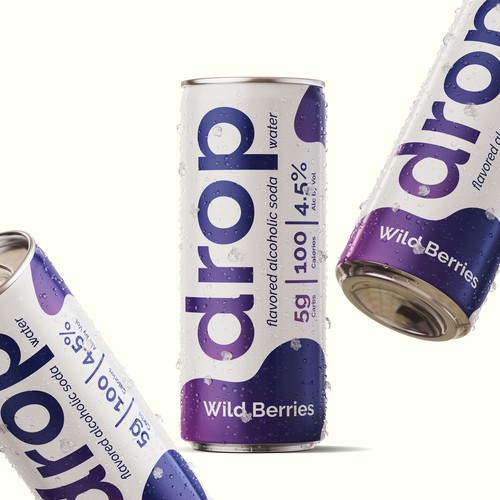 Soda label with the title 'Alcoholic Soda Can Design'