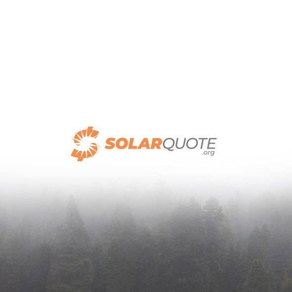 Solar energy logo with the title 'Logo for SolarQuote.'