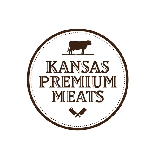 Meat logo with the title 'Kansas Premium Meats'