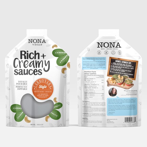 Retro packaging with the title 'NONA Vegan's'
