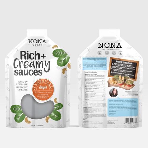 Snack packaging with the title 'NONA Vegan's'