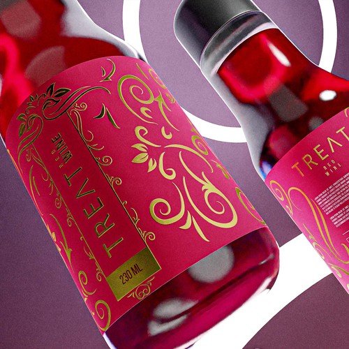 Japanese packaging with the title 'Treat. Oriental Wine for woman'