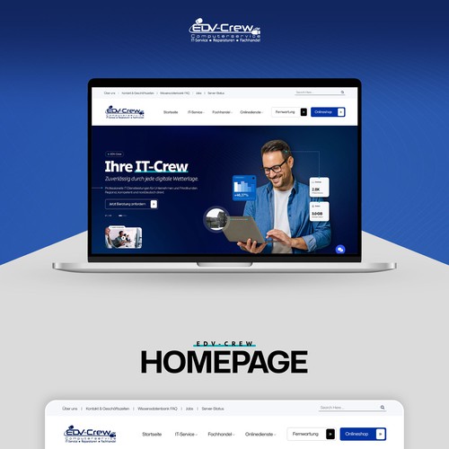 Computer website with the title 'EDV-Crew'