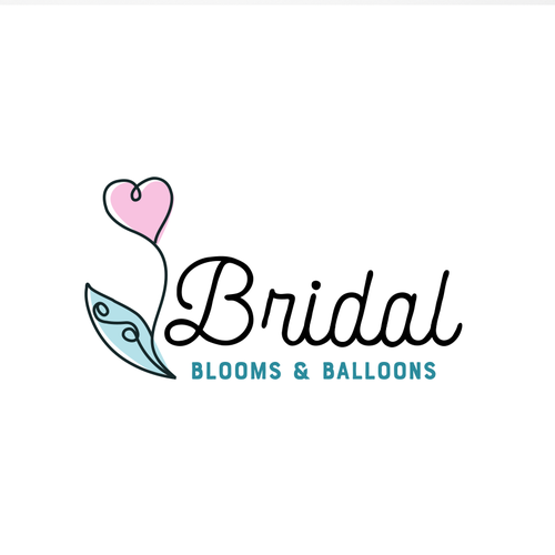 Balloon design with the title 'Logo for bridal flowers, gifts & balloons business'