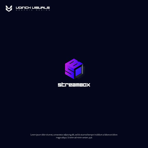 Studio logo with the title 'Logo concept for "Streambox"'
