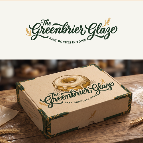 Confectionery logo with the title 'Vintage Heritage Logo for Artisan Donut Food Truck'