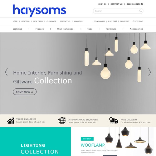 HTML website with the title 'Electrical ornaments '