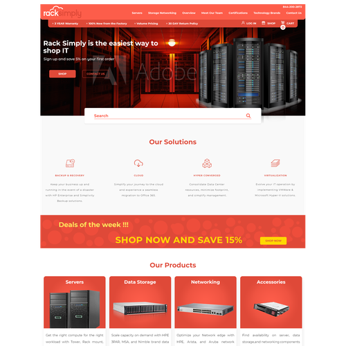 Computer website with the title 'Homepage redesign'