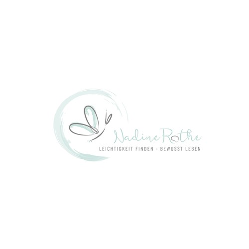 Butterfly design with the title 'Logo Concept for a coach for stress management '