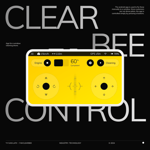 Air design with the title 'UI/UX Design for Drone Control App'