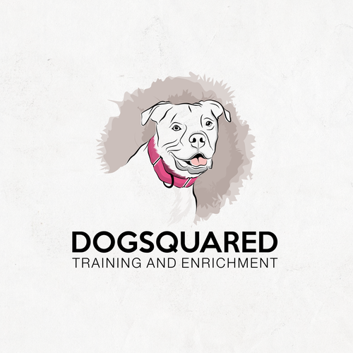 Dog training logo with the title 'dogsquared training and enrichment'