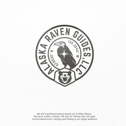 Raven logo with the title 'Alaska Raven Guides, LLC'