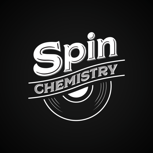 Vinyl record logo with the title 'Vintage logo for music accessories'