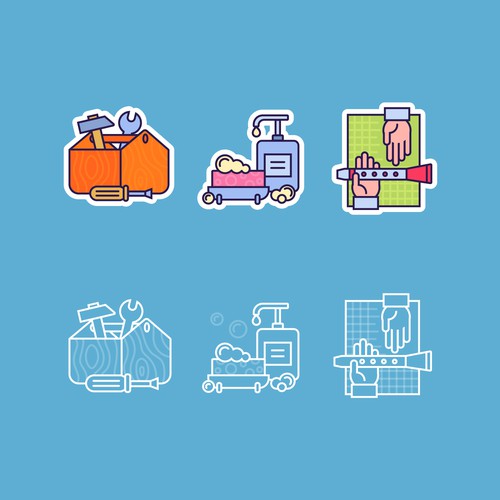 Icon illustration with the title 'Icons for musical instruments websites'