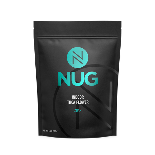 Packaging with the title 'Premium THCA flower pouch design'