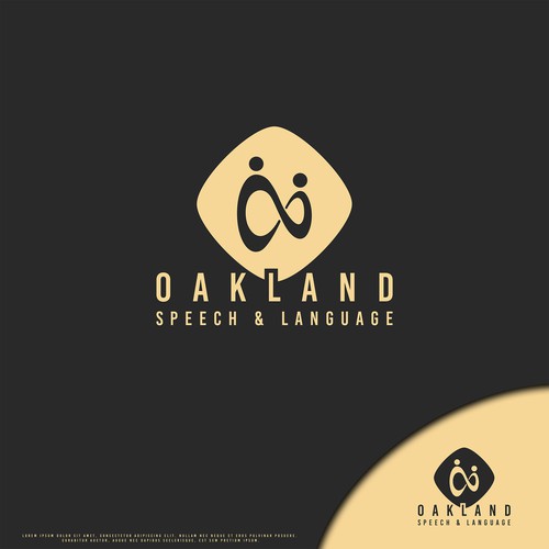 Speech design with the title 'Oakland Speech & Language'