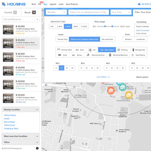 House website with the title 'Create a beautiful and intuitive design for our results page#Guaranteed'
