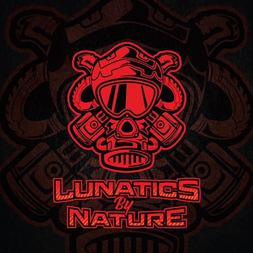 Piston logo with the title 'Logo For Lunatic By Nature'
