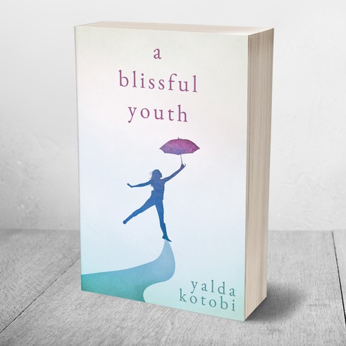 Watercolor book cover with the title 'A Blissful Youth'