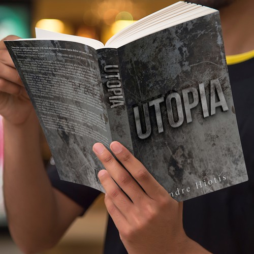 Grunge book cover with the title 'Cover design for novel'