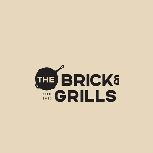 Grill design with the title 'BBQ & Grills  logo design'