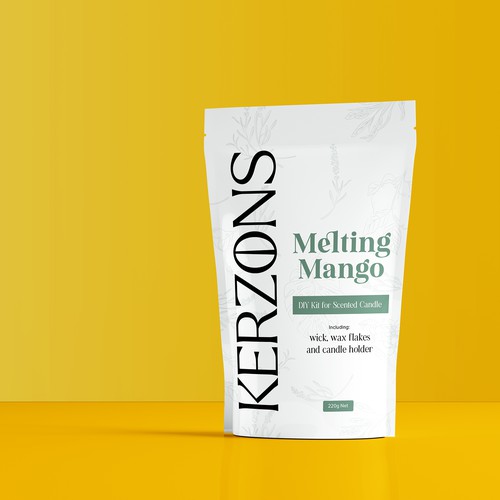 Candle packaging with the title 'DIY Kit For Scented Candle'