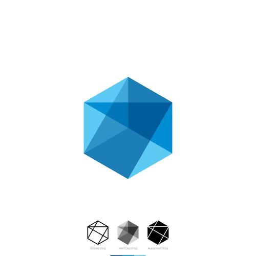 Polygon logo with the title 'Multi-industry multinational company logo design, mature, elegant, modern for Shaanxi Kehai Group'