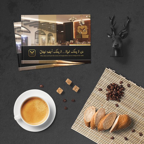 Gallery design with the title 'Luxurious Booklet for Muse Lounge'