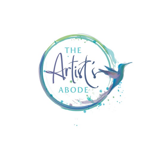 Brush stroke design with the title 'logo for the Artist's Abode'