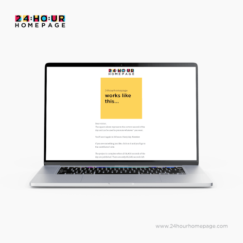 GIF design with the title 'Product Hunt launch page for 24HOUR HOMEPAGE.'