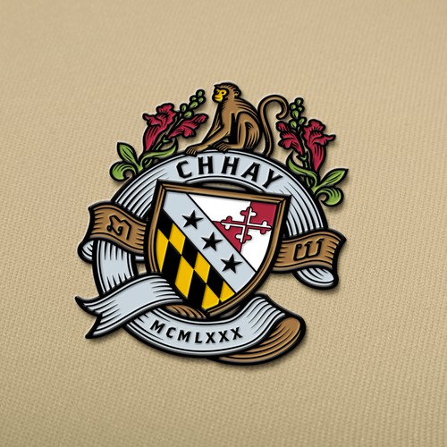 Coat of arms logo with the title 'CHHAY - Contemporary Family Crest'