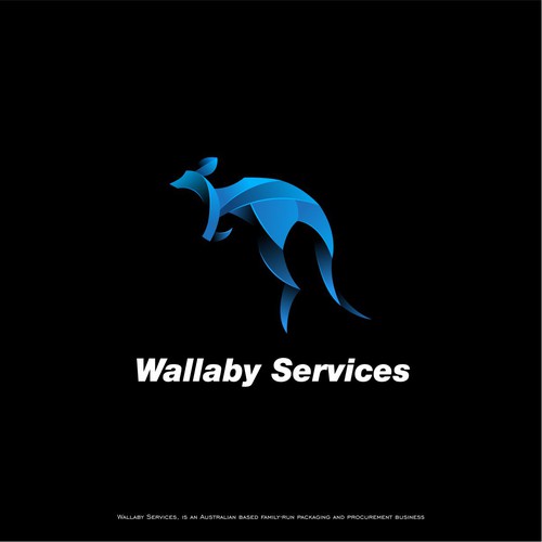 Modern design logo with the title 'wallaby'