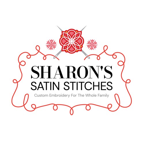 Embroidery design with the title 'Detailed Logo Concept for Embroidery Company'