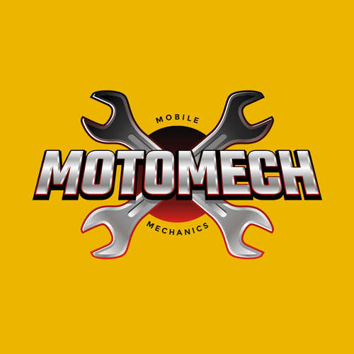 Motor logo with the title '3D Logo for Mobile Mechanic Business'