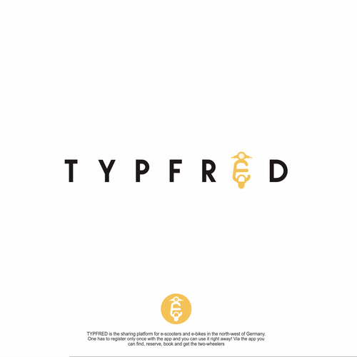 Transportation logo with the title 'TYPFRED - a sharing platform for e-scooters and e-bikes - needs a cool and fresh logo!'