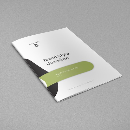 Style guide design with the title 'Brand Guide for Health Product'