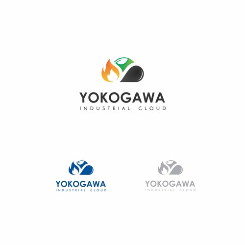 Y logo with the title 'CONCEPT: Y + CLOUD + FIRE + OIL + LEAF'