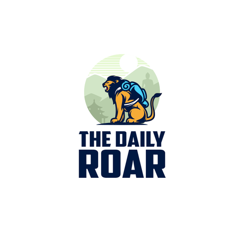 Abstract lion logo with the title 'The Daily Roar'
