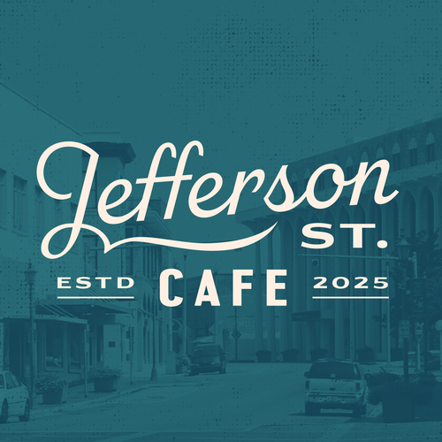 Script logo with the title 'Jefferson St. Cafe'