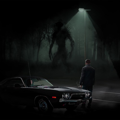 Horror artwork with the title 'Horror Movie Concept Art'