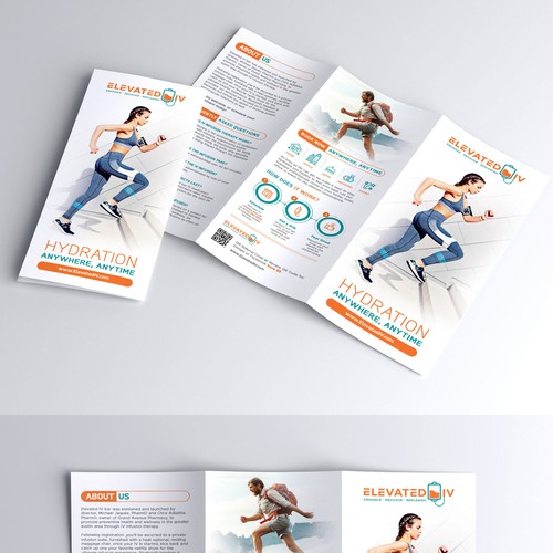 Healthcare design with the title 'IV Therapy Brochure/Menu'