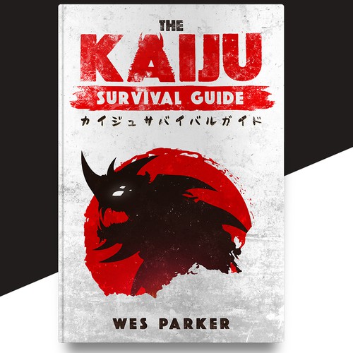 Illustration book cover with the title 'The Kaiju Survival Guide'