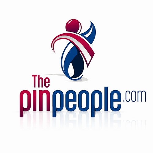 Pin logo with the title 'PinPeople logo design'