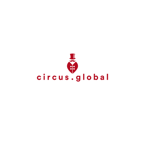 Circus design with the title 'Simple logo for a social network dedicates to the circus world'