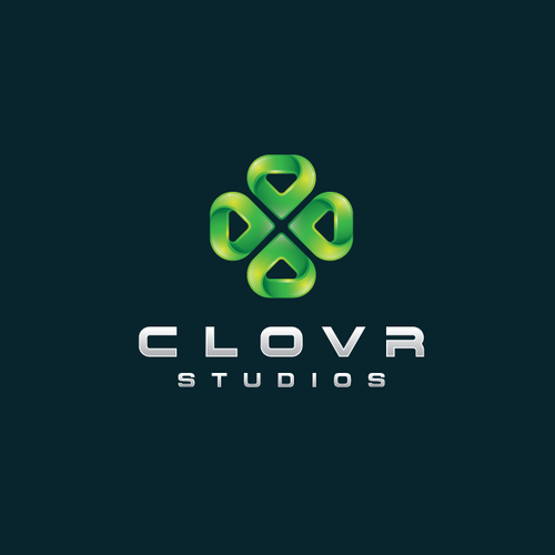 VR design with the title 'Logo design for Clovr Studios'