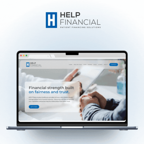 Design with the title 'Help Financial Website'