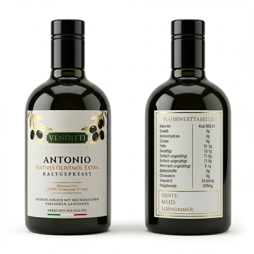 Olive oil label with the title 'Olive Oil Label Design'