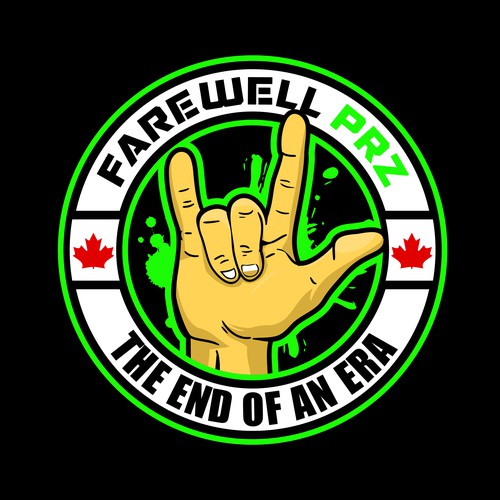 Arts logo with the title 'hand horn sign cartoon vector'