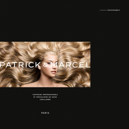 Body design with the title 'Modern/classic mark for Paris-based salon'