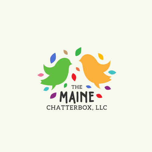 Childcare logo with the title 'Logo for The Maine Chatterbox'